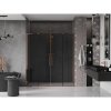MEXEN/S - Velar L Duo posuvné sprchové dveře 180 cm, grafit, růžové zlato 871-180-003-42-60