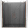 MEXEN/S - Velar L Duo posuvné sprchové dveře 180 cm, grafit, růžové zlato 871-180-003-42-60