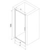 MEXEN/S - Exo sprchové dveře křídlové 65 cm, transparent, chrom 8181-065-000-01-00