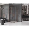 MEXEN/S - Velar Duo čtvercový sprchový kout 90 x 90, transparent, růžové zlato 871-090-090-02-60