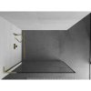 MEXEN/S - Kioto L Sprchová zástěna WALK-IN 100 x 200, černý vzor, zlato kartáčovaná 800-100-103-55-70
