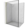 MEXEN/S - Kioto L Sprchová zástěna WALK-IN 100 x 200, černý vzor, zlato kartáčovaná 800-100-103-55-70