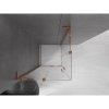 MEXEN/S - Velar L Duo sprchový kout, posuvné dveře 90 x 90 cm, transparent, růžové zlato 871-090-090-02-03-60