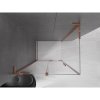 MEXEN/S - Velar L sprchový kout, posuvné dveře 100 x 120 cm, transparent, růžové zlato 871-100-120-03-60