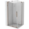 MEXEN/S - Velar L sprchový kout, posuvné dveře 100 x 120 cm, transparent, růžové zlato 871-100-120-03-60