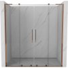 MEXEN/S - Velar L Duo posuvné sprchové dveře 180 cm, transparent, růžové zlato 871-180-003-02-60
