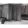 MEXEN/S - Velar Duo sprchový kout, posuvné dveře 90 x 90 cm, transparent, grafit metal 871-090-090-02-95