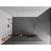 MEXEN/S - Kioto+ L Sprchová zástěna WALK-IN s poličkou a držákem ručníků 90 x 200 cm, transparent, růžové zlato 800-090-123-60-00