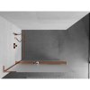 MEXEN/S - Kioto+ L Sprchová zástěna WALK-IN s poličkou a držákem ručníků 90 x 200 cm, dekor, růžové zlato 800-090-123-60-30