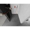 MEXEN/S - Kioto+ L Sprchová zástěna WALK-IN s poličkou a držákem ručníků 80 x 200 cm, grafit, růžové zlato 800-080-123-60-40