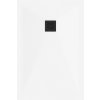 MEXEN/S - Stone+ obdélníková sprchová vanička 100 x 90, bílá, mřížka černá 44109010-B