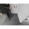 MEXEN/S - Kioto+ L Sprchová zástěna WALK-IN s poličkou a držákem ručníků 80 x 200 cm, transparent, růžové zlato 800-080-123-60-00