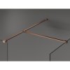 MEXEN/S - Kioto Sprchová zástěna WALK-IN 110 x 90 cm, transparent, měď kartáčovaný 800-110-202-65-00-090