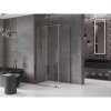MEXEN/S - Velar sprchový kout 120 x 85, transparent, růžové zlato 871-120-085-01-60
