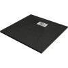 MEXEN/S - Hugo sprchová vanička SMC 80 x 80, černá, krytka nerez 42708080-X
