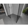 MEXEN/S - Kioto Sprchová zástěna Walk-in 100 x 80 cm, černý vzor, chrom 800-100-202-01-70-080