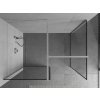 MEXEN/S - Kioto Sprchová zástěna Walk-in 100 x 80 cm, černý vzor, chrom 800-100-202-01-70-080