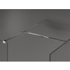 MEXEN/S - Kioto Sprchová zástěna Walk-in 100 x 80 cm, černý vzor, chrom 800-100-202-01-70-080