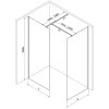 MEXEN/S - Kioto Sprchová zástěna Walk-in 100 x 80 cm, černý vzor, chrom 800-100-202-01-70-080
