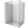MEXEN/S - Kioto Sprchová zástěna Walk-in 100 x 80 cm, černý vzor, chrom 800-100-202-01-70-080