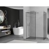 MEXEN/S - Kioto Sprchová zástěna Walk-in 120 x 80 cm, černý vzor, chrom 800-120-202-01-70-080