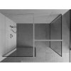 MEXEN/S - Kioto Sprchová zástěna Walk-in 120 x 80 cm, černý vzor, chrom 800-120-202-01-70-080