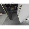 MEXEN/S - Kioto Sprchová zástěna WALK-IN 90 x 75 x 30 cm, transparent, zlatá kartáčovaná 800-090-075-221-55-00-030