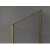 MEXEN/S - Kioto Sprchová zástěna WALK-IN 90 x 75 x 30 cm, transparent, zlatá kartáčovaná 800-090-075-221-55-00-030