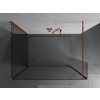 MEXEN/S - Kioto Sprchová zástěna WALK-IN 90 x 80 x 30 cm, transparent, růžové zlato 800-090-080-221-60-00-030