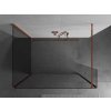MEXEN/S - Kioto Sprchová zástěna WALK-IN 110 x 80 x 30 cm, transparent, růžové zlato 800-110-080-221-60-00-030
