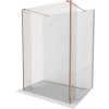 MEXEN/S - Kioto Sprchová zástěna WALK-IN volněstojící 115 x 30 x 30 cm, transparent, růžové zlato 800-115-030-222-60-00-030