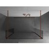 MEXEN/S - Kioto Sprchová zástěna WALK-IN volněstojící 120 x 30 x 30 cm, transparent, růžové zlato 800-120-030-222-60-00-030