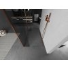 MEXEN/S - Kioto Sprchová zástěna WALK-IN volněstojící 125 x 30 x 30 cm, transparent, růžové zlato 800-125-030-222-60-00-030