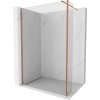 MEXEN/S - Kioto Sprchová zástěna WALK-IN 125 x 30 cm, transparent, růžové zlato 800-125-212-60-00-030