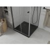 MEXEN/S - Lima sprchový kout zalamovací dveře 90 x 90, transparent, černý + Flat černá vanička se sifonem 856-090-090-70-00-4070B