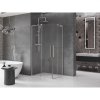 MEXEN/S - Velar L Duo sprchový kout, posuvné dveře 90 x 80 cm, transparent, nikl kartáčovaná 871-090-080-02-03-97
