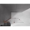 MEXEN/S - Velar L Sprchová zástěna posuvná Walk-in 120 x 200 cm, transparent 8 mm, růžové zlato 871-120-003-03-60