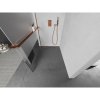 MEXEN/S - Kioto+ L Sprchová zástěna WALK-IN s poličkou a držákem ručníků 80 x 200 cm, transparent/dekor, růžové zlato 800-080-123-60-35