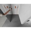 MEXEN/S - Kioto+ L Sprchová zástěna WALK-IN s poličkou a držákem ručníků 100 x 200 cm, zrcadlová, růžové zlato 800-100-123-60-50