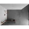 MEXEN/S - Kioto+ L Sprchová zástěna WALK-IN s poličkou a držákem ručníků 90 x 200 cm, černý vzor, růžové zlato 800-090-123-60-77