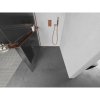 MEXEN/S - Kioto+ L Sprchová zástěna WALK-IN s poličkou a držákem ručníků 100 x 200 cm, proužky, růžové zlato 800-100-123-60-09