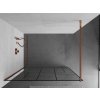 MEXEN/S - KIOTO Sprchová zástěna WALK-IN 100x200 cm 8 mm, różówe zlatáo, černý vzor 2 800-100-101-60-78