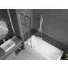 MEXEN/S - Next vanová zástěna FIX 50 x 150 cm, černá dekor, bílá 895-050-000-00-77-20