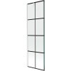 MEXEN/S - Next vanová zástěna FIX 60 x 150 cm, černá dekor, bílá 895-060-000-00-77-20