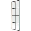 MEXEN/S - Next vanová zástěna FIX 60 x 150 cm, černá dekor, růžové zlato 895-060-000-00-77-60