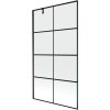 MEXEN/S - Next vanová zástěna FIX 100x150 cm, černý dekor, černý 895-100-000-00-77-70