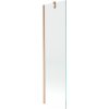 MEXEN/S - Next vanová zástěna FIX 50 x 150 cm, transparent, měď kartáčovaná 895-050-000-00-00-65