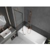 MEXEN/S - Next vanová zástěna FIX 50 x 150 cm, černá vzor, měď kartáčovaná 895-050-000-00-70-65
