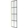 MEXEN/S - Next vanová zástěna FIX 50 x 150 cm, černá vzor, zlatá kartáčovaná 895-050-000-00-77-55