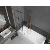 MEXEN/S - Next vanová zástěna FIX 50 x 150 cm, černá vzor, měď kartáčovaná - 895-050-000-00-70-77 895-050-000-00-77-65
